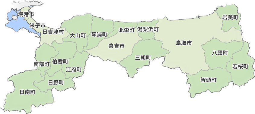 鳥取県内の地図